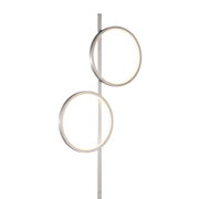 Moderne Stehleuchte MINI RITUS mit zwei leuchtenden Ringen, seitliche Perspektive