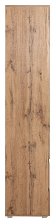 Seitenansicht einer Vitrine mit Holzoptik