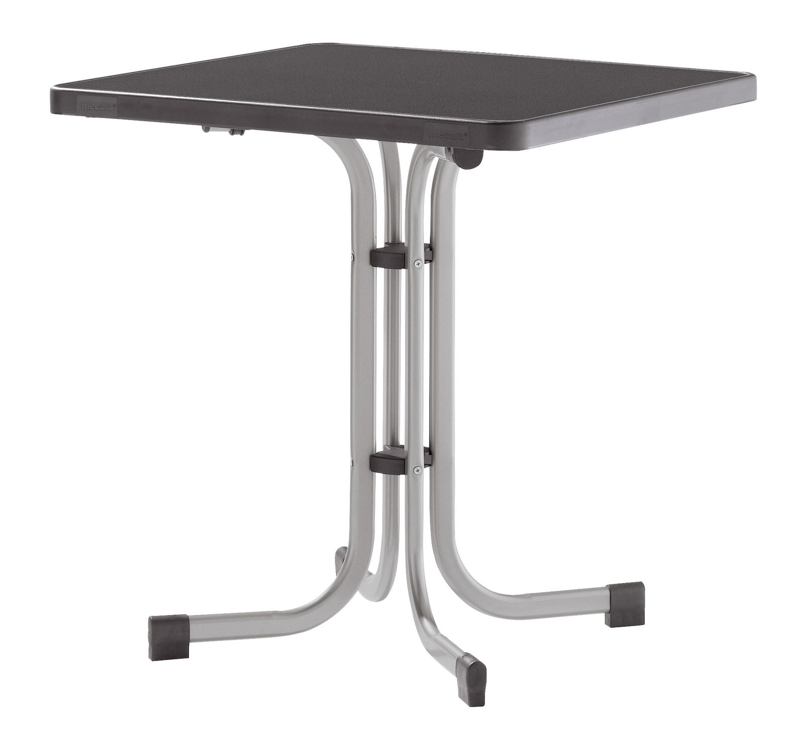 Sieger Klapptisch 70x70 graph./anthr. MECALIT BOULEVARD Klapptisch 70x70 cm in Graphit/Anthrazit, seitliche Perspektive