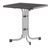 Klapptisch 70x70 cm in Graphit/Anthrazit, seitliche Perspektive