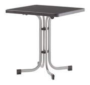 Klaptafel 70 x 70 cm in grafiet/antraciet, zijaanzicht