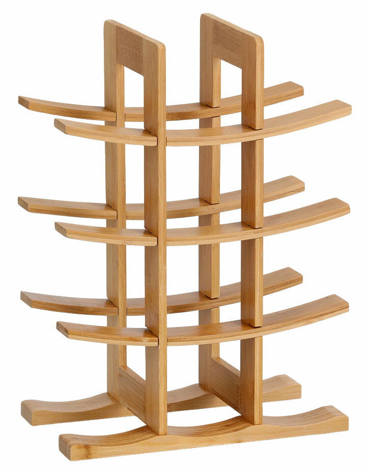 Zeller Present Weinregal für 12 Flaschen Weinregal aus Holz für 12 Flaschen, seitliche Perspektive