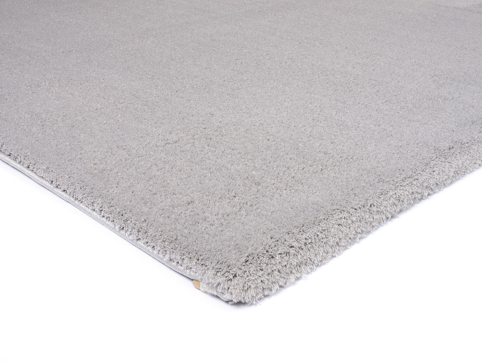 Grauer Teppich Soft Dream in der Größe 80x300cm, Nahaufnahme aus seitlicher Perspektive