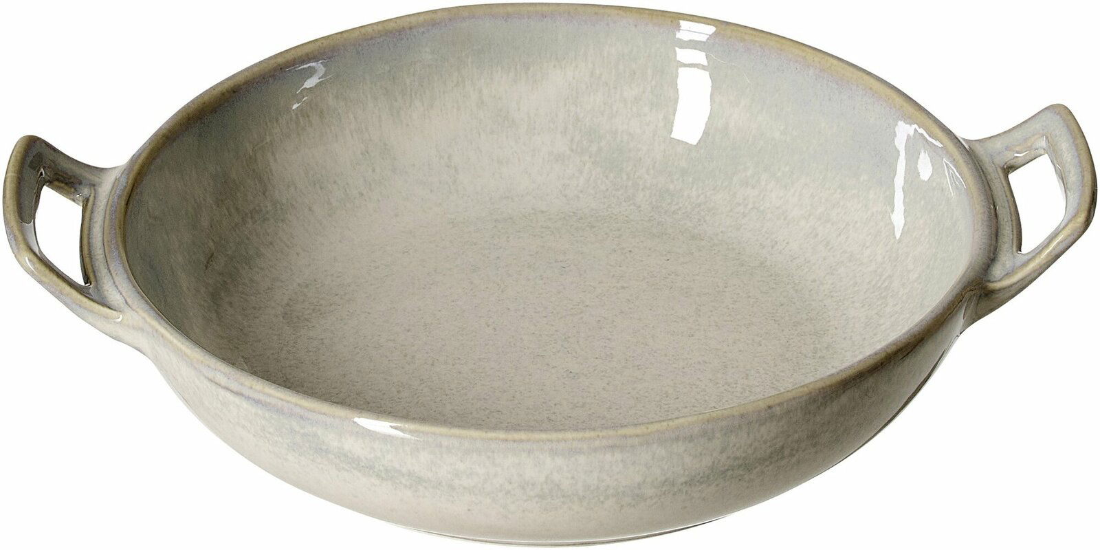 Runde Auflaufform Troms 25x20,5cm aus Keramik mit zwei Griffen, Ansicht von oben