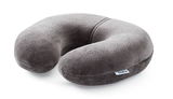 Graues Tempur Nackenkissen in U-Form, seitliche Perspektive