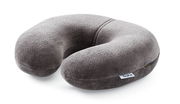Graues Tempur Nackenkissen in U-Form, seitliche Perspektive
