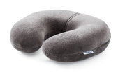 Graues Tempur Nackenkissen in U-Form, seitliche Perspektive