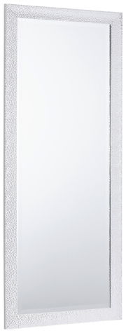 Rechteckiger Spiegel mit strukturiertem Rahmen, Perspektive leicht von der Seite