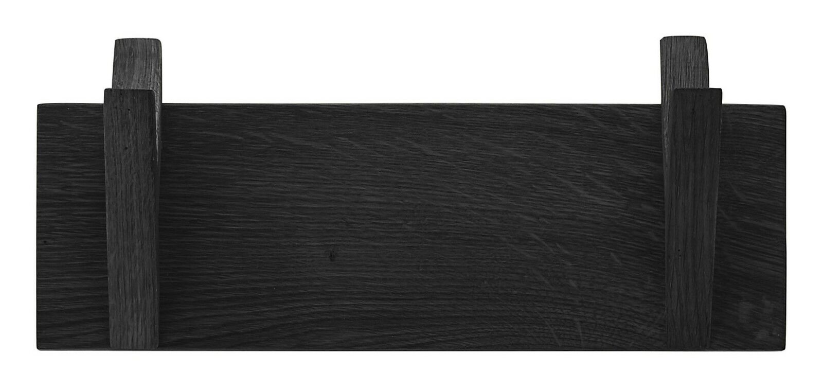 Schwarze Hakenleiste aus Holz, Vorderansicht