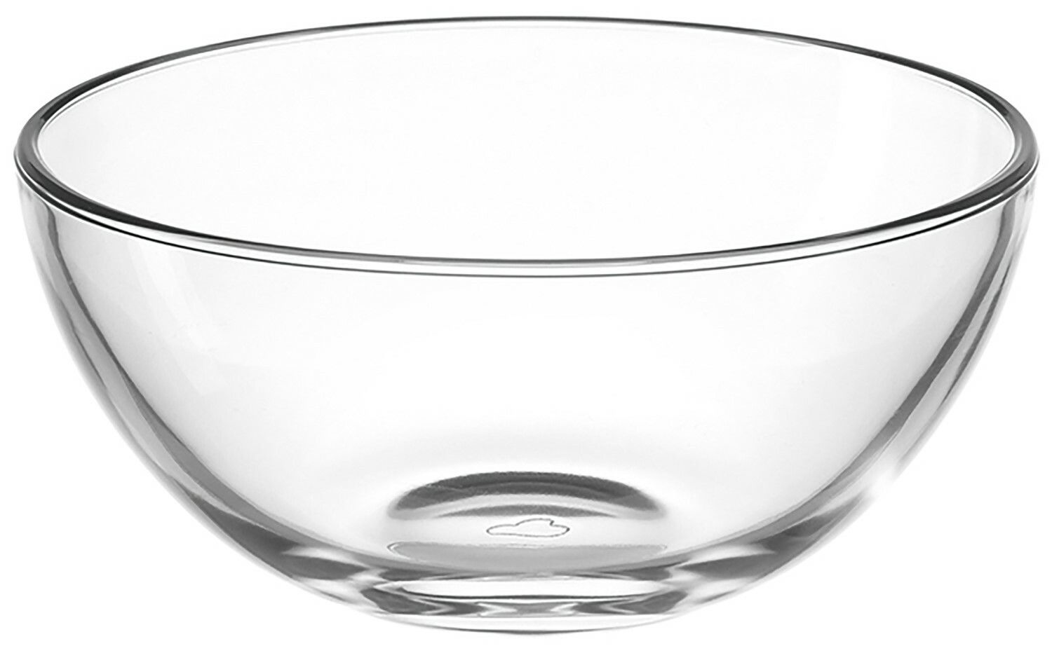 Transparente Glasschale Cucina 14cm, seitliche Perspektive
