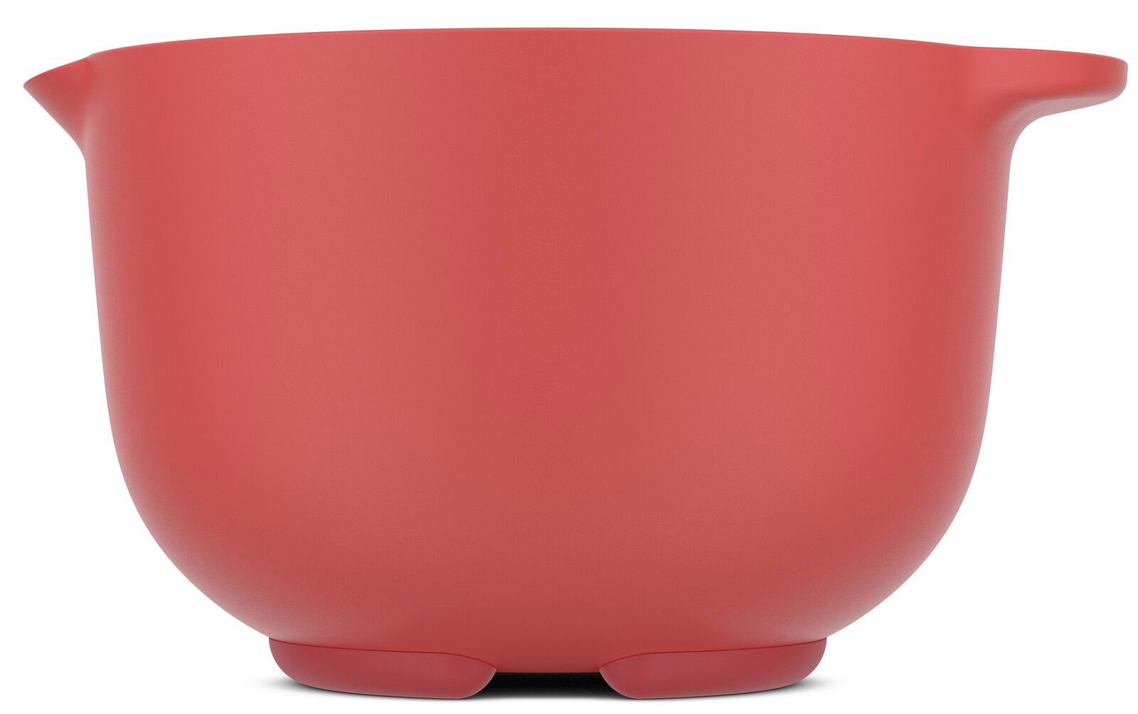 Rote Rührschüssel mit 3000 ml Fassungsvermögen, seitliche Perspektive