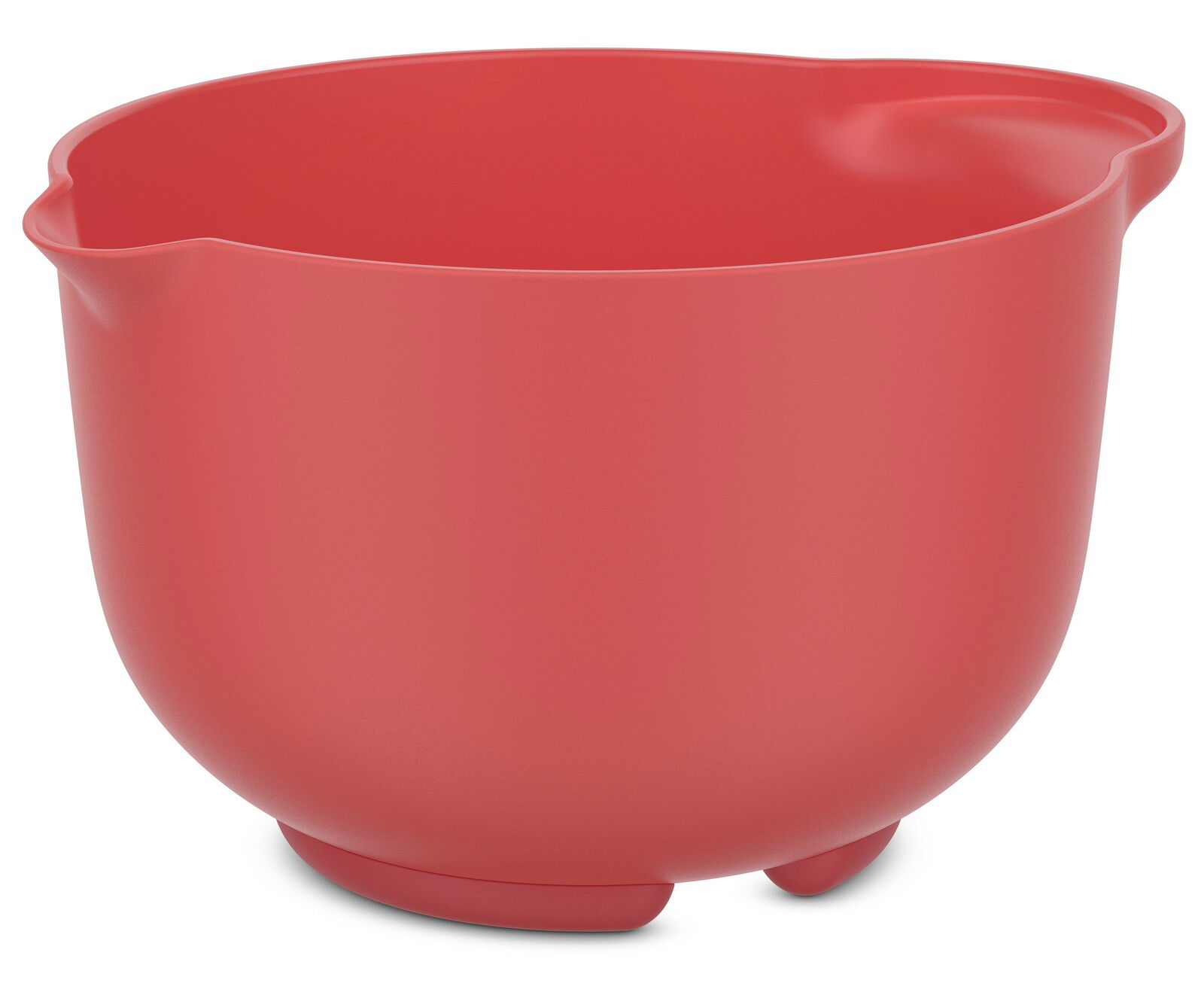 Rote Rührschüssel mit 1500 ml Fassungsvermögen, seitliche Perspektive