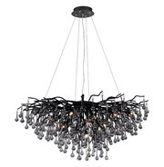 Moderner Kronleuchter ICICLE mit hängenden Kristalltropfen, seitliche Perspektive