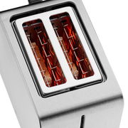 WMF Stelio Toaster Edition aus der Vogelperspektive mit zwei beleuchteten Toastschlitzen.