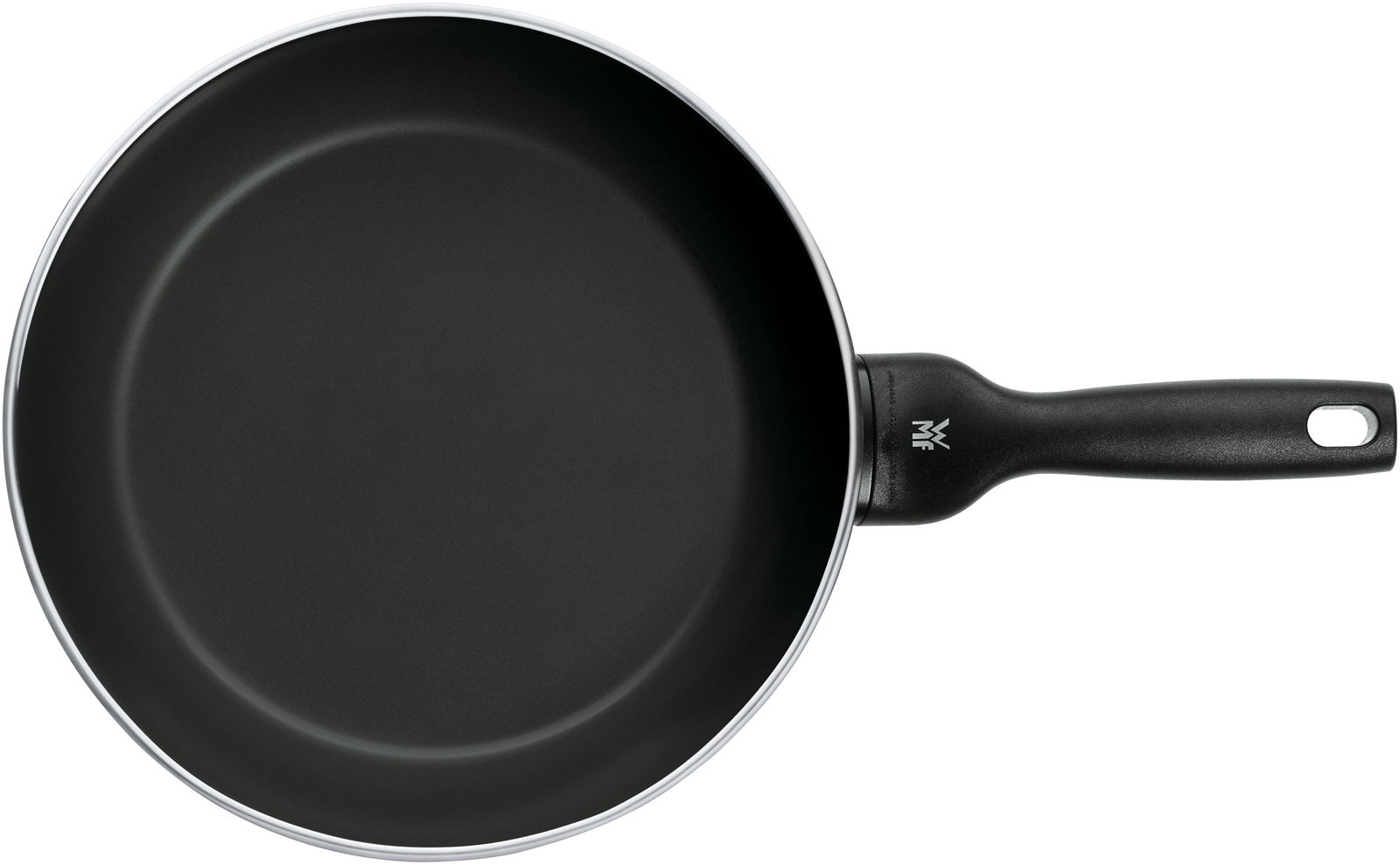 Pfanne CERADUR PROFI von oben mit schwarzer Antihaftbeschichtung und ergonomischem Griff