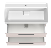 Moderner Waschtisch mit zwei Schubladen, Ansicht von oben