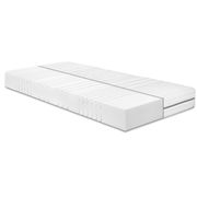 Kaltschaummatratze H2 in seitlicher Perspektive mit sichtbaren Einschnitten für ergonomische Anpassung