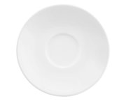 Weiße Kombi-Untertasse Life 16,5 cm, Draufsicht