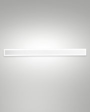 Moderne LED-Außenwandleuchte in rechteckiger Form, frontal abgebildet, mit gleichmäßiger Lichtverteilung.