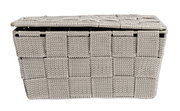 Geflochtener Badkorb Adria mit Deckel, Vorderansicht
