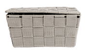 Geflochtener Badkorb Adria mit Deckel, Vorderansicht