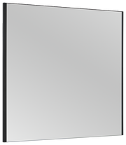 Moderner rechteckiger Spiegel mit schmalem Rahmen, seitliche Perspektive