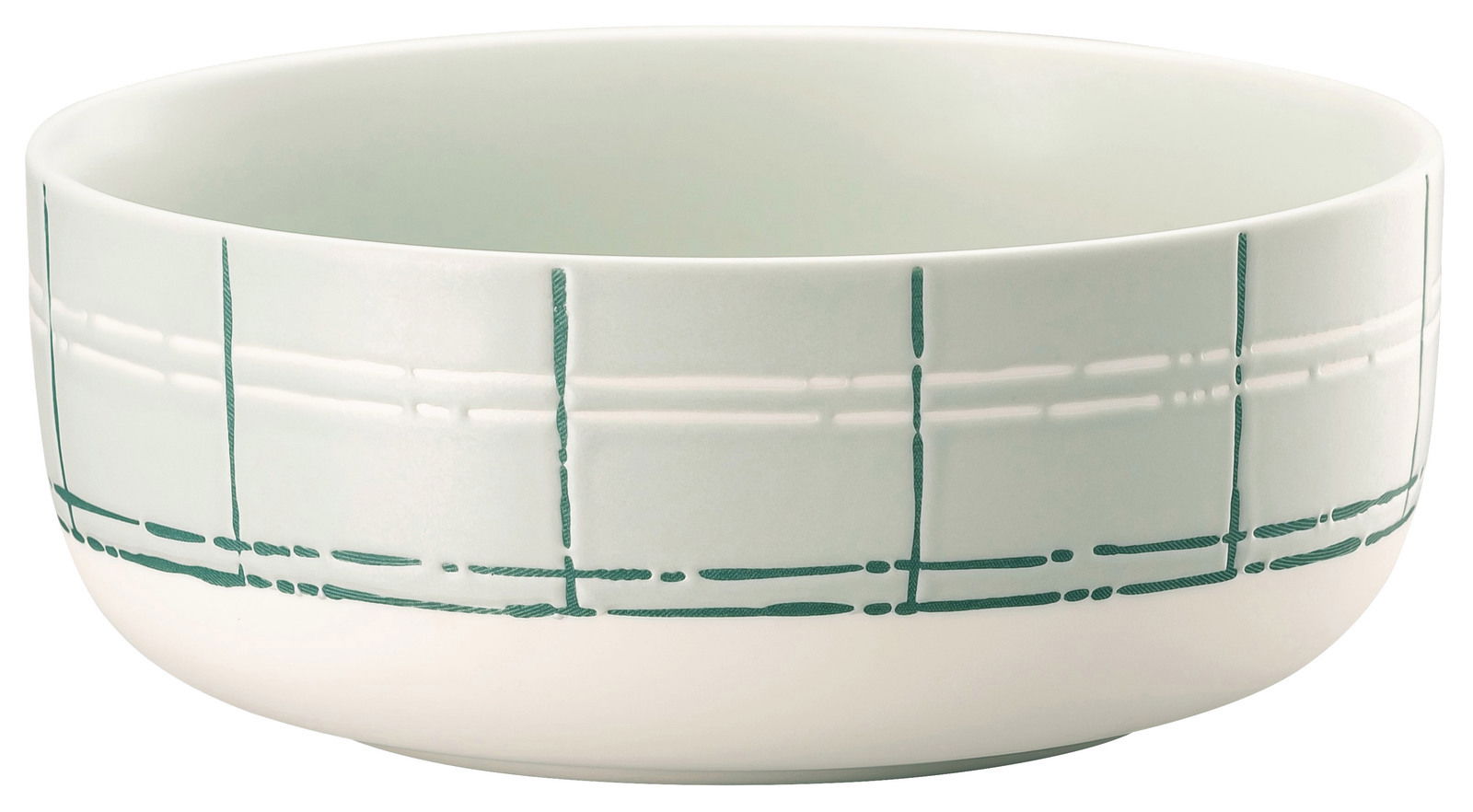 Thomas Müslischale FUN Müslischale 15 cm mit grünem Linienmuster, seitliche Perspektive