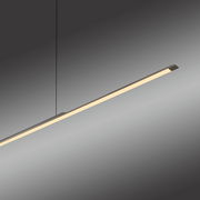 Moderne Pendelleuchte PURE Surface von Paul Neuhaus in seitlicher Perspektive, schlankes Design mit warmem Licht.