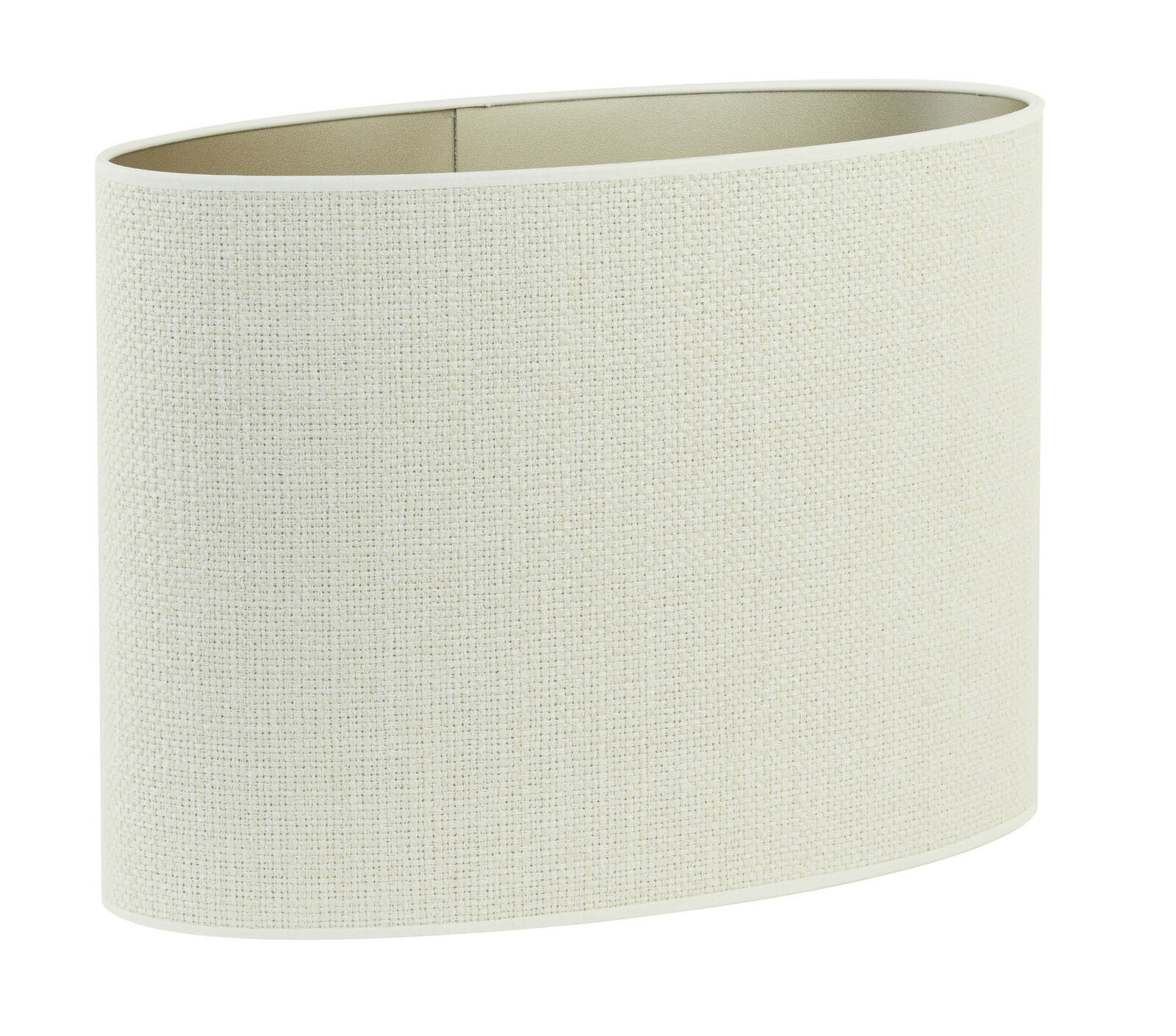 Light&Living Lampenschirm SAISON Ovaler, gerader Lampenschirm in cremefarbener Textiloptik, seitliche Perspektive