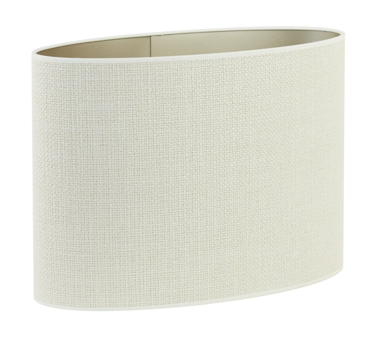 Light&Living Lampenschirm SAISON Ovaler, gerader Lampenschirm in cremefarbener Textiloptik, seitliche Perspektive