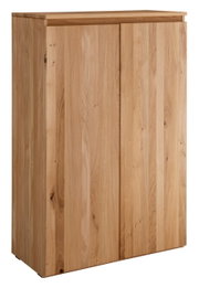 Hoogwaardig houten highboard met natuurlijke nerf, vooraanzicht