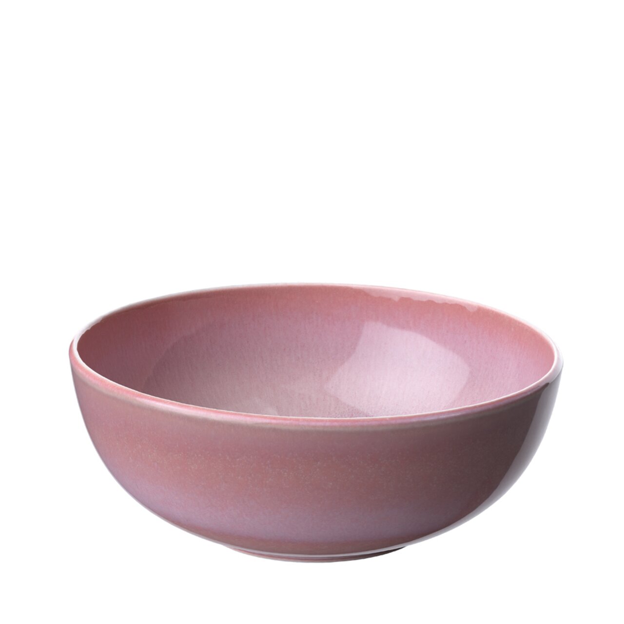 Roze keramische schaal, zijaanzicht