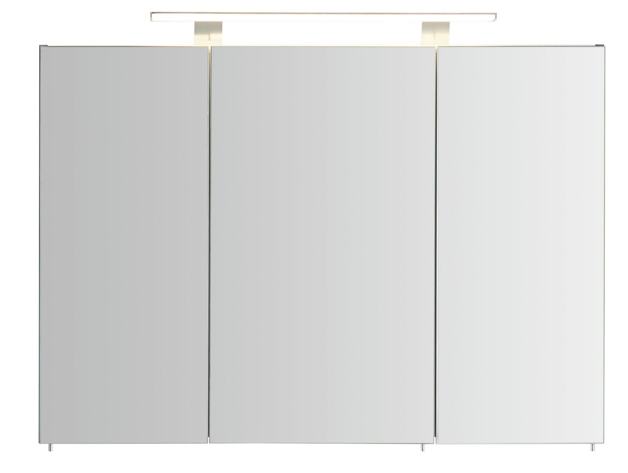 Stylife Spiegelschrank MONA Moderner Spiegelschrank mit drei Türen und integrierter Beleuchtung, Frontalansicht