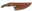 Kochmesser RANGER 15 cm mit Holzgriff und brauner Lederscheide, seitliche Ansicht