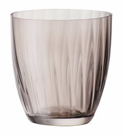 Rauchbrauner Becher 260ml mit geriffeltem Design, seitliche Perspektive