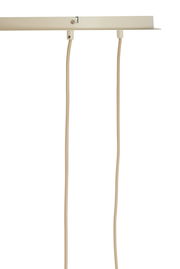 Hängeleuchte von der Seite mit zwei herabhängenden Kabeln