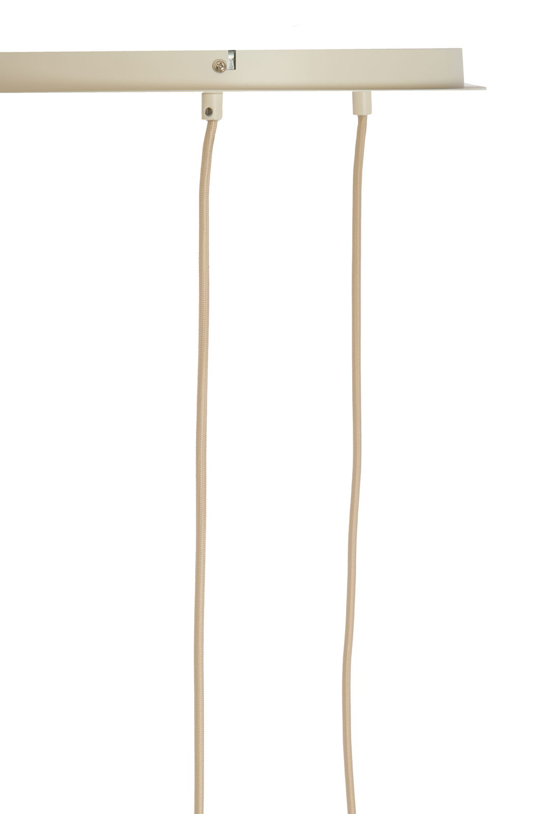 Hängeleuchte von der Seite mit zwei herabhängenden Kabeln