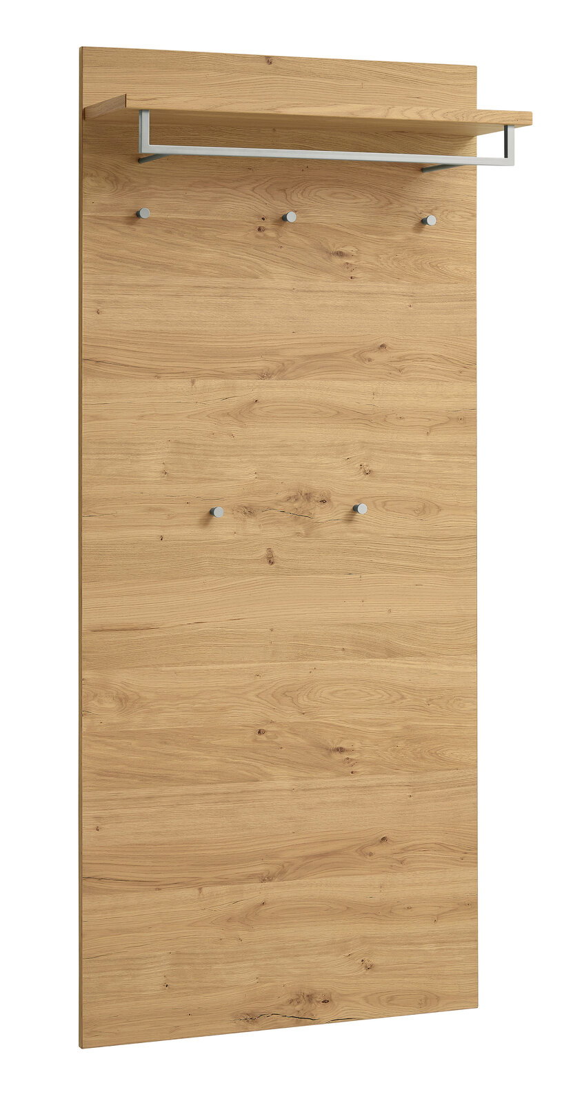 VOSS Garderobenpaneel VEDO Garderobenpaneel aus Holz mit Haken und Ablage, frontale Ansicht