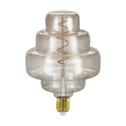 Dekorative Glühbirne mit spiralförmigem Filament, seitliche Ansicht