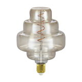 Dekorative Glühbirne mit spiralförmigem Filament, seitliche Ansicht