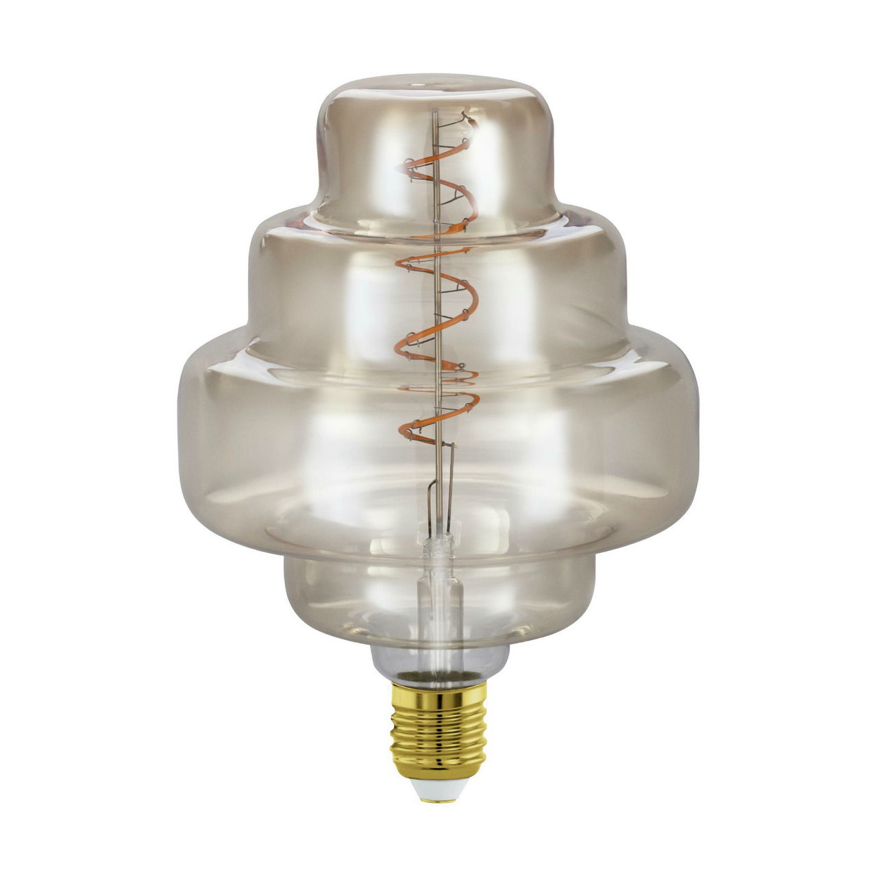Dekorative Glühbirne mit spiralförmigem Filament, seitliche Ansicht
