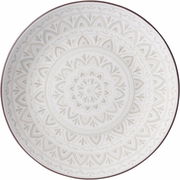 Dessertteller 21,5 cm weiß mit dekorativem Muster, Draufsicht