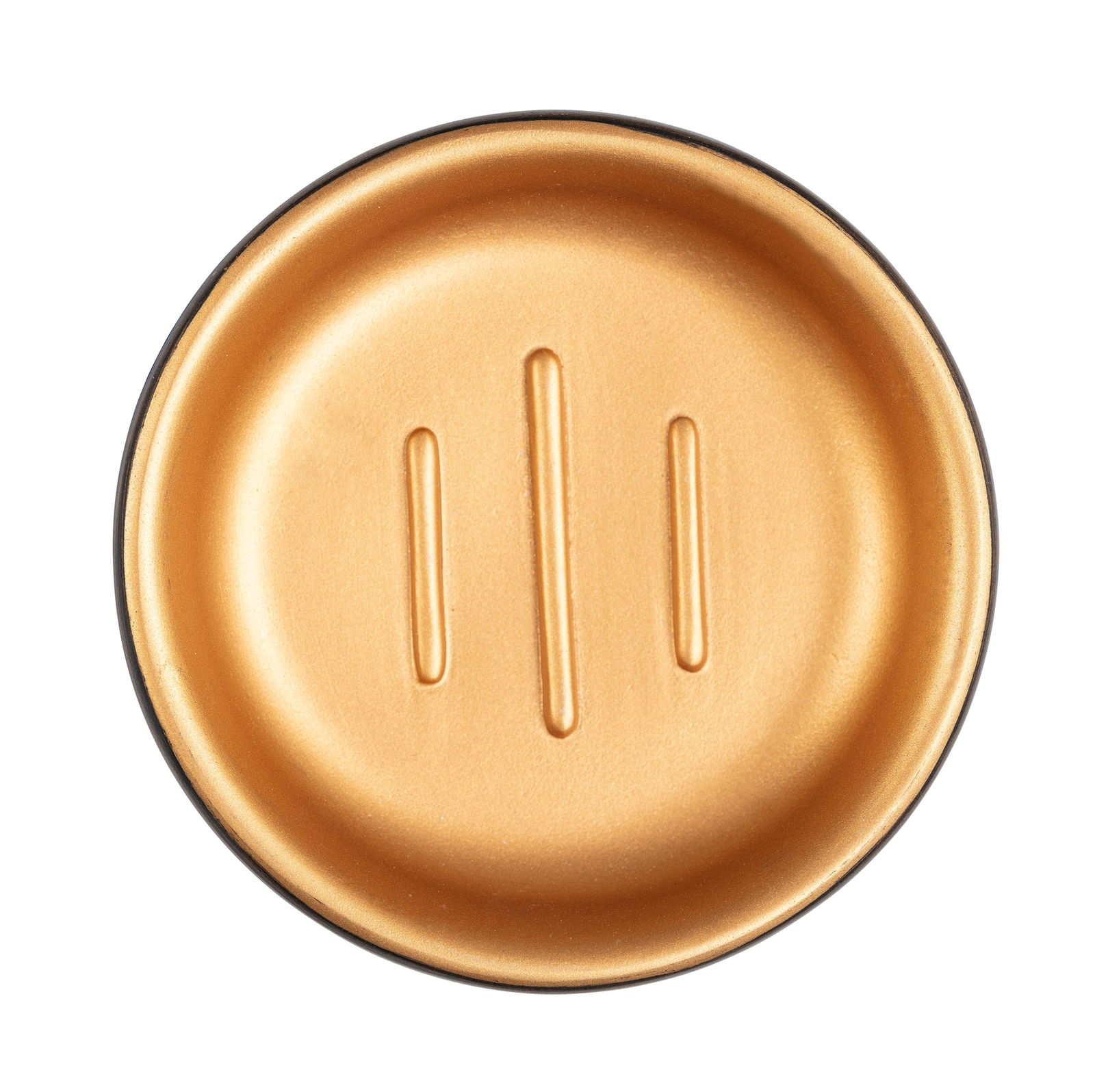 Runde Seifenablage Palena in Bronze, Draufsicht