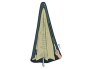 Illustration einer Ampelschirmhülle mit Reißverschluss, seitliche Perspektive