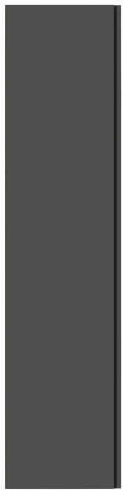 Moderano Hänge-Garderobenschrank LECCO in dunklem Design, Frontalansicht