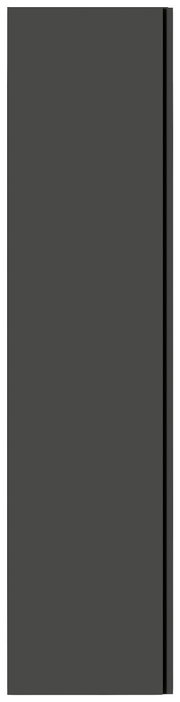 Moderano Hänge-Garderobenschrank LECCO in dunklem Design, Frontalansicht