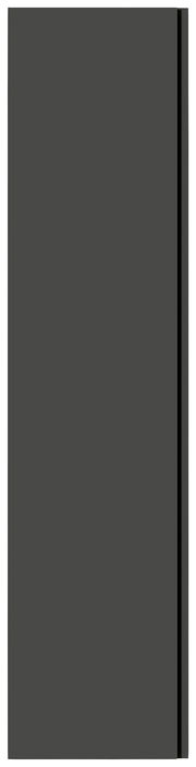 Moderano Hänge-Garderobenschrank LECCO in dunklem Design, Frontalansicht