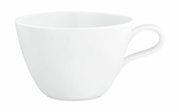Weiße Milchkaffeetasse Life 0,37l, seitliche Perspektive