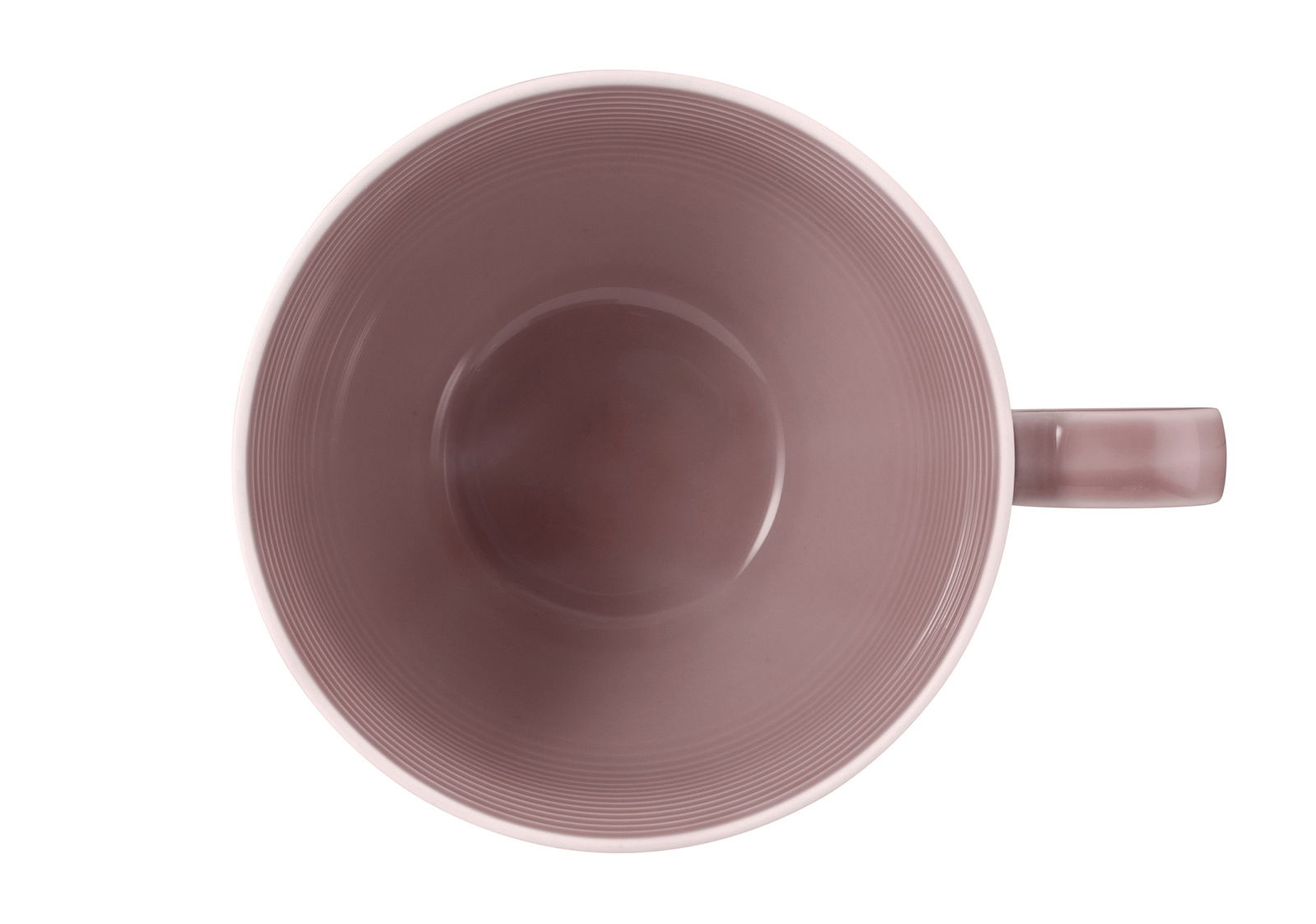 Milchkaffeeobertasse 0,35 l in Rosa, Ansicht von oben