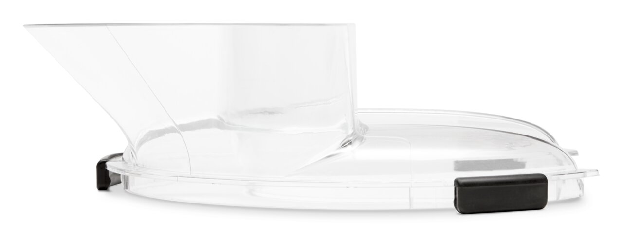 Transparenter Easy Snap Spritzschutz, seitliche Perspektive